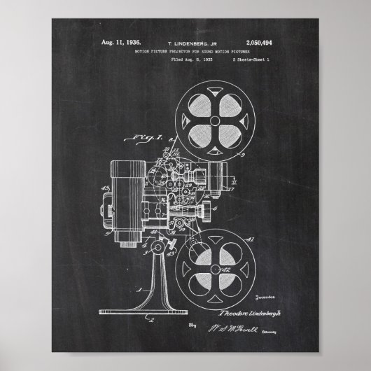 Affiche de brevet du projecteur vidéo (Devant)
