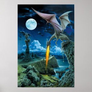 Affiche de broche de dragon