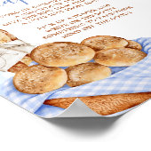 Affiche de Buns à carreaux Gingham Bleu pour la so (Coin)
