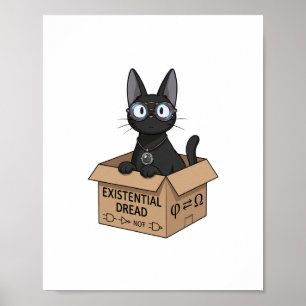 Affiche de bureau de Lady Justice Black Cat Law
