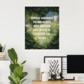 Affiche de bureau du thérapeute de la parole (SLP) (Bureau à domicile)