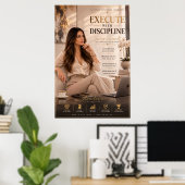 Affiche de bureau exécutif - Exécuter avec discipl (Bureau à domicile)