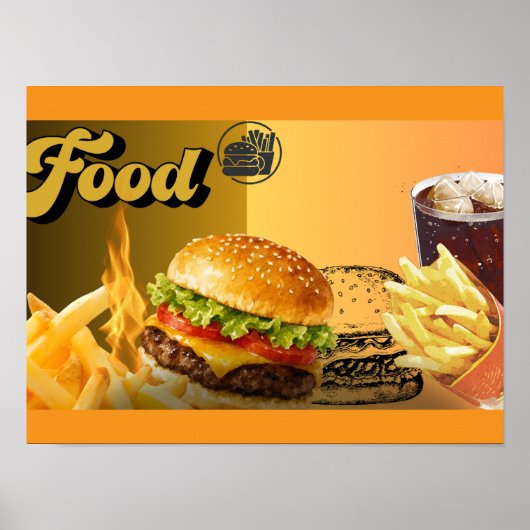 Affiche de Burger de Restaurant de Fast Food - Dél (Devant)