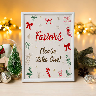 Affiche de cadeau de fête de fiançailles de Noël