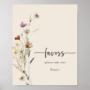 Affiche de cadeaux Boho Wildflowers