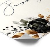 Affiche de cadeaux de 60 ans Fleur de Black Gold (Coin)