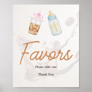 Affiche de cadeaux de baby shower pour la préparat
