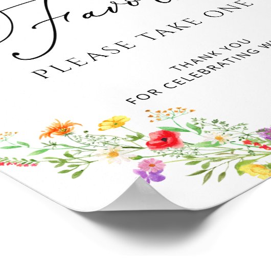 Affiche de cadeaux de bains de mariée aux fleurs s (Coin)