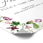 Affiche de cadeaux de douche de mariage botanique  (Coin)