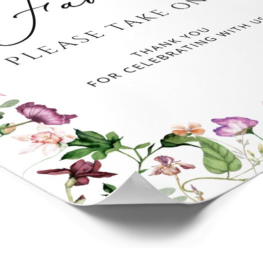 Affiche de cadeaux de douche de mariée botanique à (Coin)