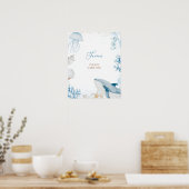 Affiche de cadeaux de fête de bébé d'été Ocean Sea (Cuisine)