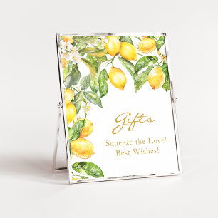 Affiche de cadeaux de fête prénuptiale florale au