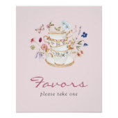 Affiche de cadeaux de mariage rose (Devant)
