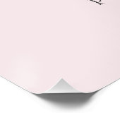 Affiche de cadeaux de mariage rose (Coin)