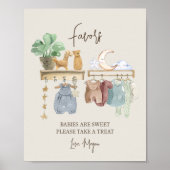 Affiche de cadeaux de thème de salle de bébé Boho (Devant)