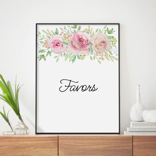 Affiche de cadeaux floraux élégants
