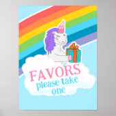 Affiche de cadeaux licorne mignonne pour anniversa (Devant)