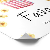 Affiche de cadeaux pour baby shower Popcorn (Coin)