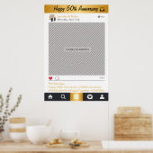 Affiche de cadre de photomaton de fête des médias  (Cuisine)