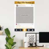 Affiche de cadre de photomaton de fête des médias  (Bureau à domicile)