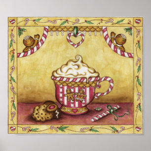 Affiche de café au pain d'épice