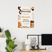 Affiche de café « L'amour est en train de se prépa (Bureau à domicile)