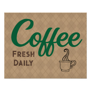 Affiche de café rétro
