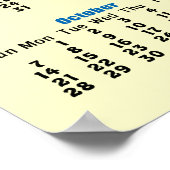 Affiche de calendrier 2012 Banc (Coin)