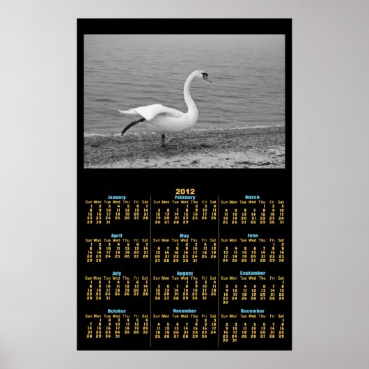 Affiche de calendrier 2012 du cygne dansant (Devant)