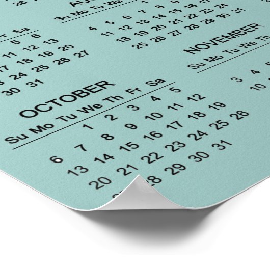 Affiche de calendrier 2024 de conception de yoga d (Coin)