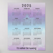 Affiche de calendrier 2025 de conception de joggin (Devant)