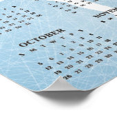 Affiche de calendrier 2025 de conception de patine (Coin)