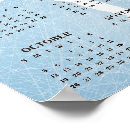 Affiche de calendrier 2025 de conception de patine (Coin)