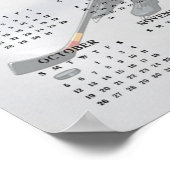 Affiche de calendrier 2025 de design de hockey sur (Coin)