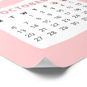 Affiche de calendrier 2025 de Lapin Mignon (Coin)