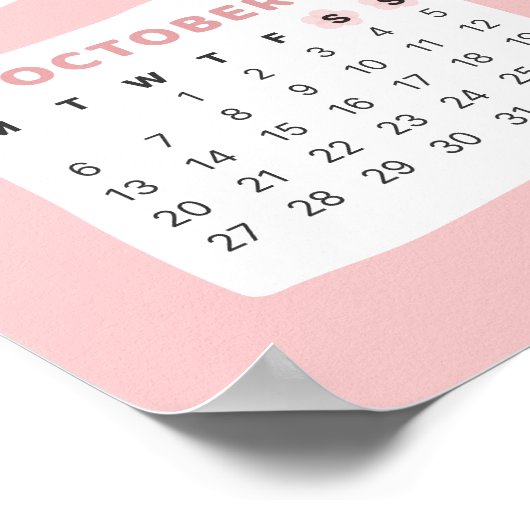 Affiche de calendrier 2025 de Lapin Mignon (Coin)