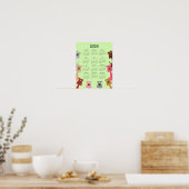 Affiche de calendrier 2026 de design de chiens col (Cuisine)