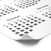 Affiche de calendrier d'avril à Paris 30 2017 (Coin)