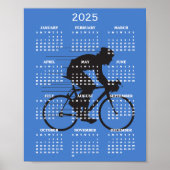 Affiche de calendrier de conception cycliste 2025 (Devant)