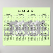 Affiche de calendrier de conception cycliste 2025 (Devant)