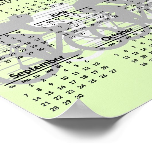 Affiche de calendrier de conception de cyclisme 20 (Coin)
