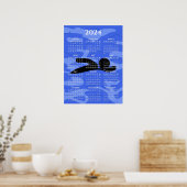 Affiche de calendrier de conception de natation 20 (Cuisine)