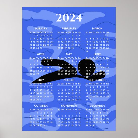 Affiche de calendrier de conception de natation 20 (Devant)