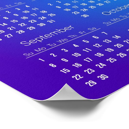 Affiche de calendrier de conception de tir à l'arc (Coin)