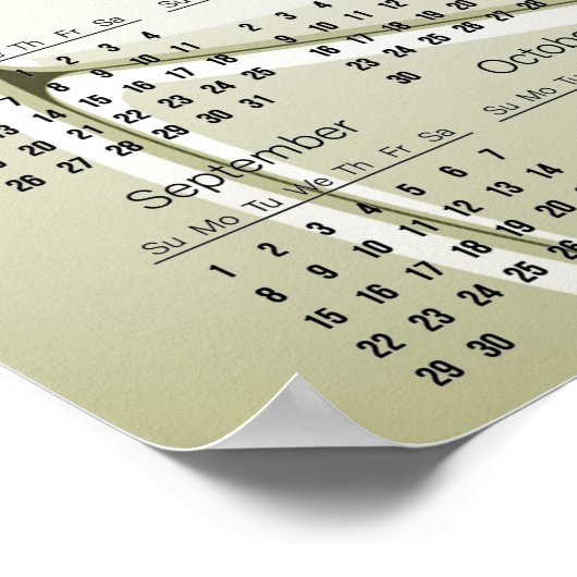 Affiche de calendrier de conception de Volleyball  (Coin)