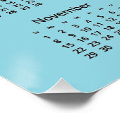 Affiche de calendrier de conception Empreintes de  (Coin)