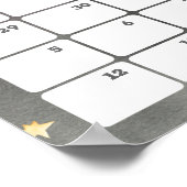 Affiche de calendrier de date d'arrivée astronaute (Coin)