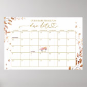 Affiche de calendrier de date d'échéance de citrou (Devant)