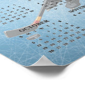 Affiche de calendrier de design de hockey sur glac (Coin)