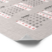 Affiche de calendrier de l'année chinoise du Lapin (Coin)